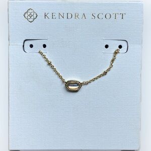 Kendra Scott Mini Elisa Gold Satellite Necklace- Dichroic Glass NWT